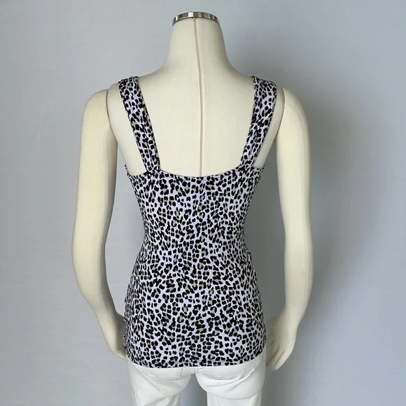 WHBM Leopard Ruffle Top Size Small - Picture 9 of 10